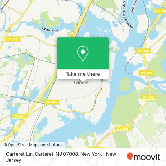 Mapa de Carteret Lin, Carteret, NJ 07008