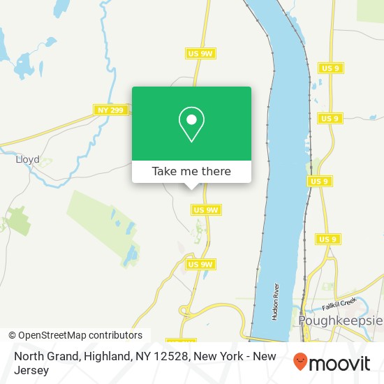 Mapa de North Grand, Highland, NY 12528