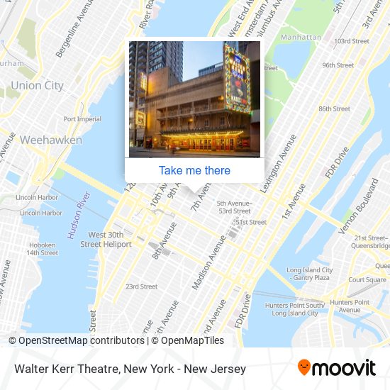 Walter Kerr Theatre map