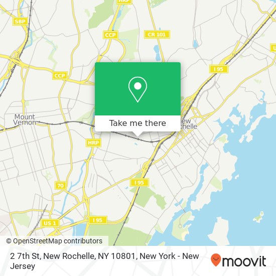 Mapa de 2 7th St, New Rochelle, NY 10801