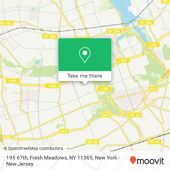 Mapa de 195 67th, Fresh Meadows, NY 11365
