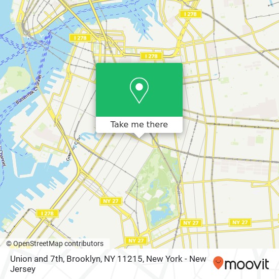 Mapa de Union and 7th, Brooklyn, NY 11215