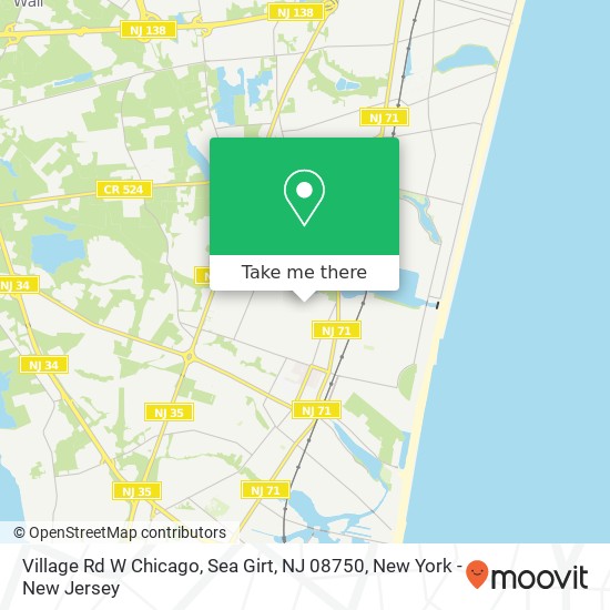 Mapa de Village Rd W Chicago, Sea Girt, NJ 08750