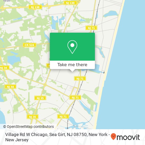 Village Rd W Chicago, Sea Girt, NJ 08750 map