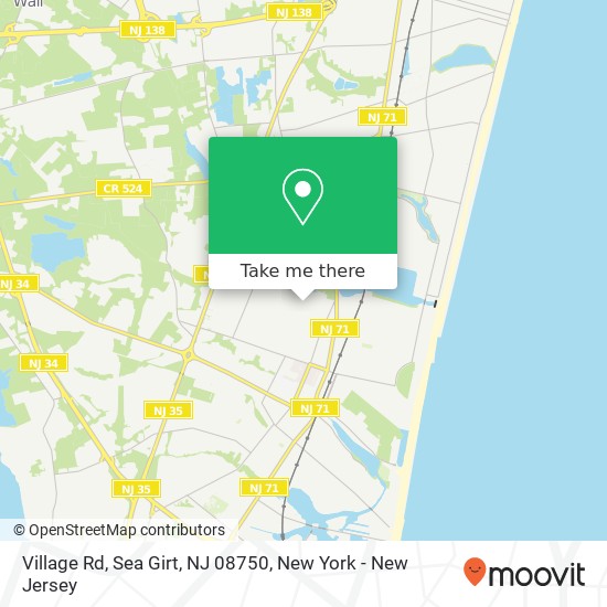 Mapa de Village Rd, Sea Girt, NJ 08750