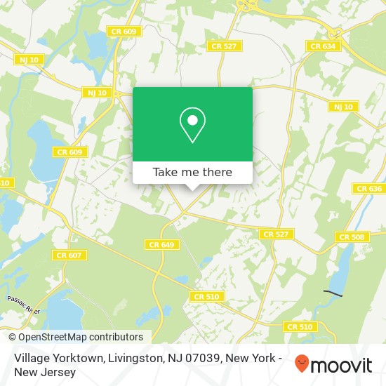 Mapa de Village Yorktown, Livingston, NJ 07039