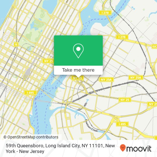 Mapa de 59th Queensboro, Long Island City, NY 11101