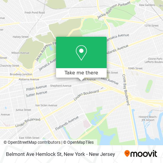 Mapa de Belmont Ave Hemlock St