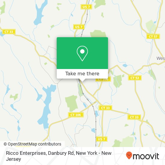 Mapa de Ricco Enterprises, Danbury Rd