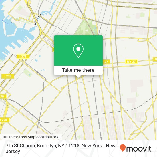 Mapa de 7th St Church, Brooklyn, NY 11218