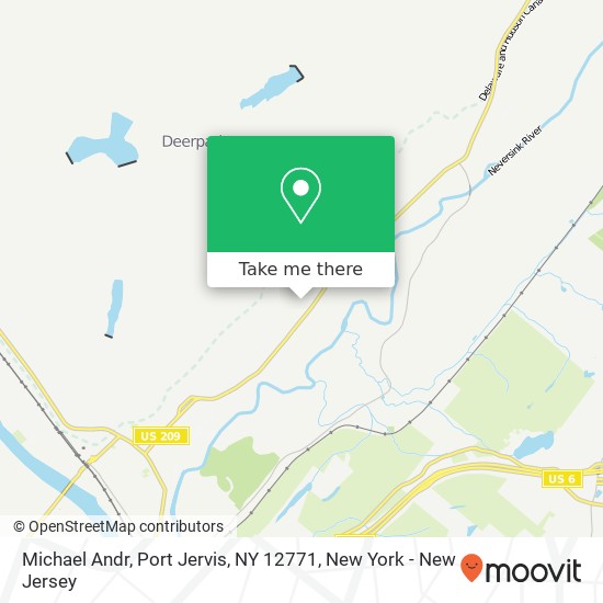 Mapa de Michael Andr, Port Jervis, NY 12771