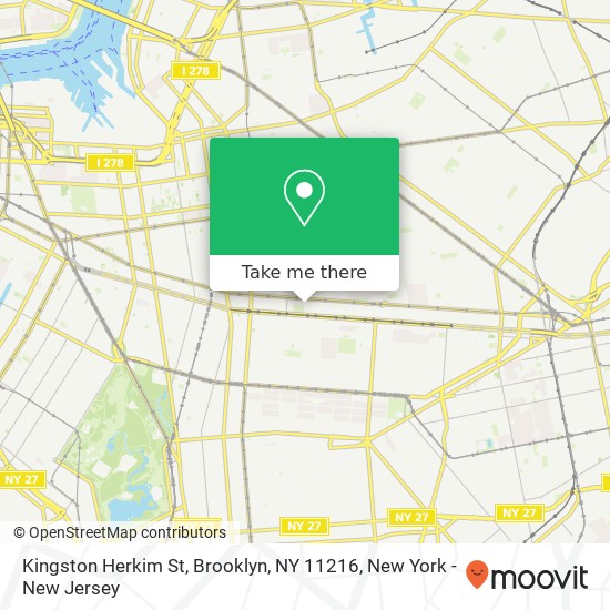 Mapa de Kingston Herkim St, Brooklyn, NY 11216