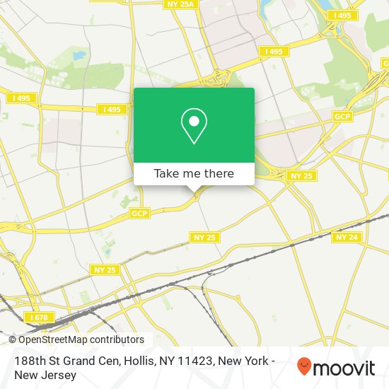 Mapa de 188th St Grand Cen, Hollis, NY 11423