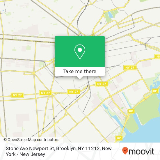 Mapa de Stone Ave Newport St, Brooklyn, NY 11212