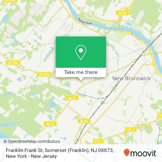 Mapa de Franklin Frank St, Somerset (Franklin), NJ 08873