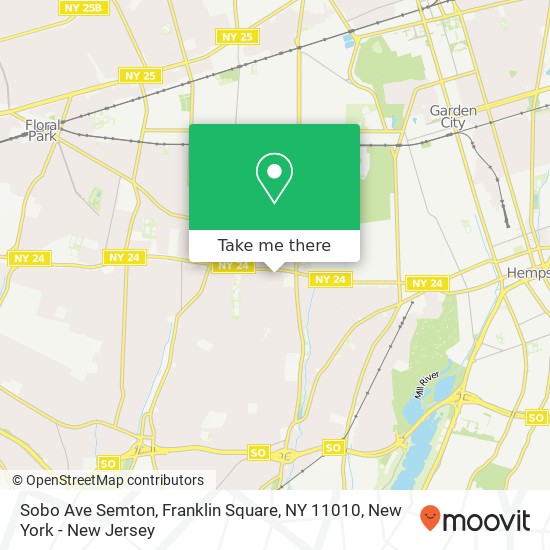 Mapa de Sobo Ave Semton, Franklin Square, NY 11010