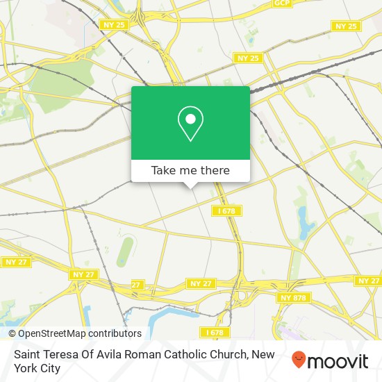 Saint Teresa Of Avila Roman Catholic Church map