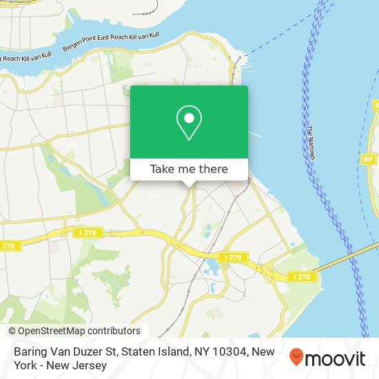 Mapa de Baring Van Duzer St, Staten Island, NY 10304