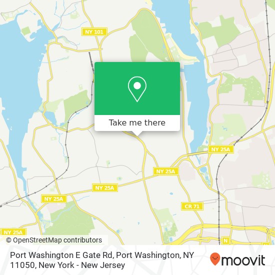 Mapa de Port Washington E Gate Rd, Port Washington, NY 11050