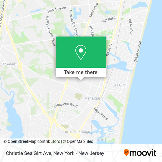 Mapa de Christie Sea Girt Ave