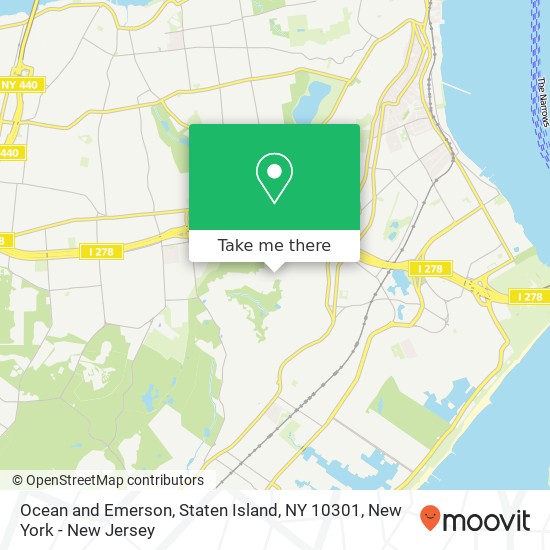 Mapa de Ocean and Emerson, Staten Island, NY 10301