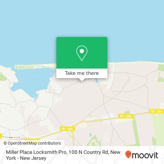 Mapa de Miller Place Locksmith Pro, 100 N Country Rd