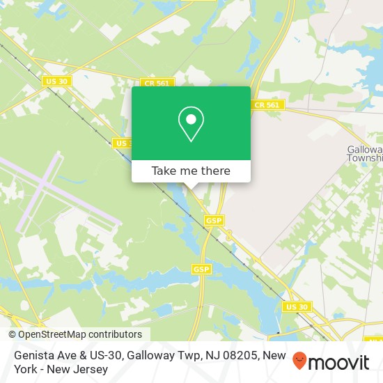 Genista Ave & US-30, Galloway Twp, NJ 08205 map