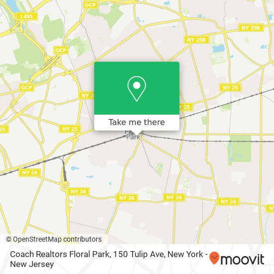 Mapa de Coach Realtors Floral Park, 150 Tulip Ave