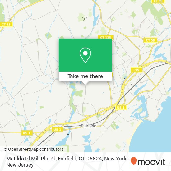Matilda Pl Mill Pla Rd, Fairfield, CT 06824 map