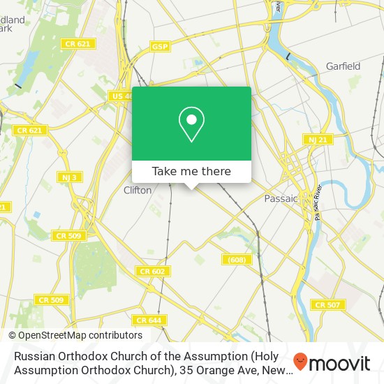 Mapa de Russian Orthodox Church of the Assumption (Holy Assumption Orthodox Church), 35 Orange Ave