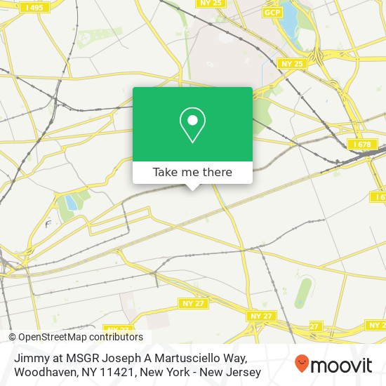 Mapa de Jimmy at MSGR Joseph A Martusciello Way, Woodhaven, NY 11421