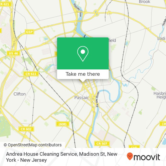 Mapa de Andrea House Cleaning Service, Madison St