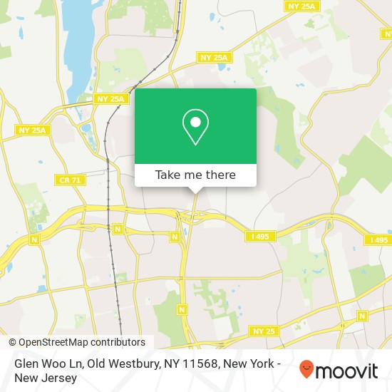 Mapa de Glen Woo Ln, Old Westbury, NY 11568