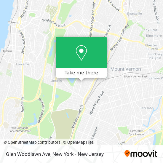 Glen Woodlawn Ave map