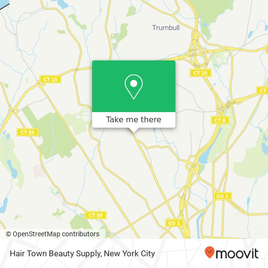 Mapa de Hair Town Beauty Supply