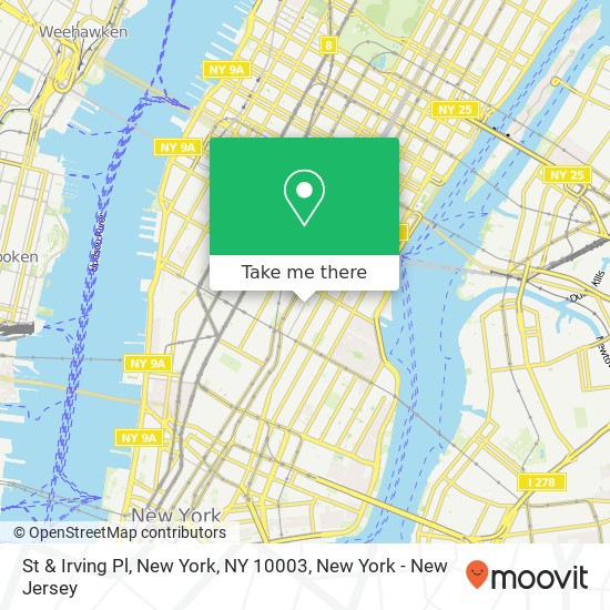 St & Irving Pl, New York, NY 10003 map