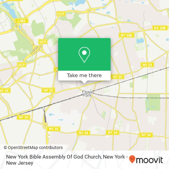 Mapa de New York Bible Assembly Of God Church