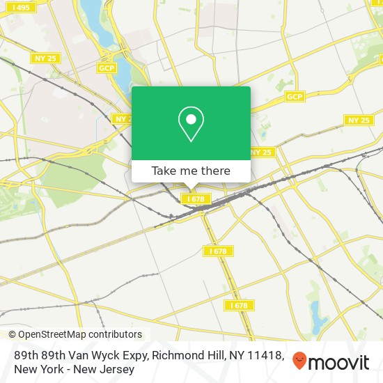 89th 89th Van Wyck Expy, Richmond Hill, NY 11418 map