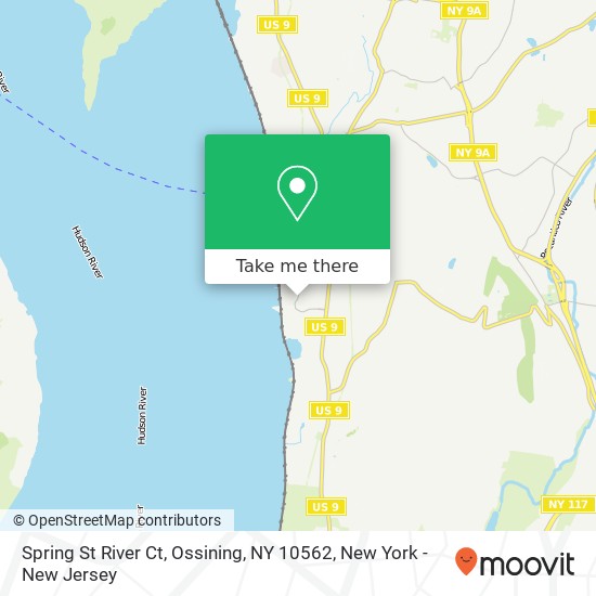 Mapa de Spring St River Ct, Ossining, NY 10562