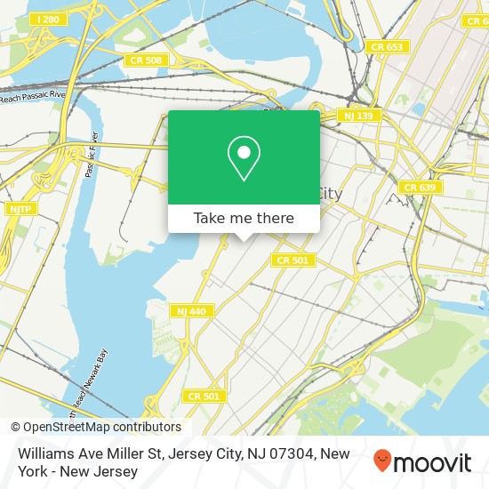Williams Ave Miller St, Jersey City, NJ 07304 map