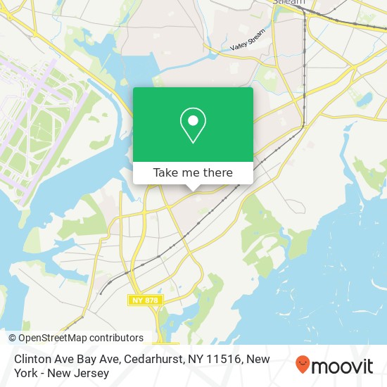 Mapa de Clinton Ave Bay Ave, Cedarhurst, NY 11516