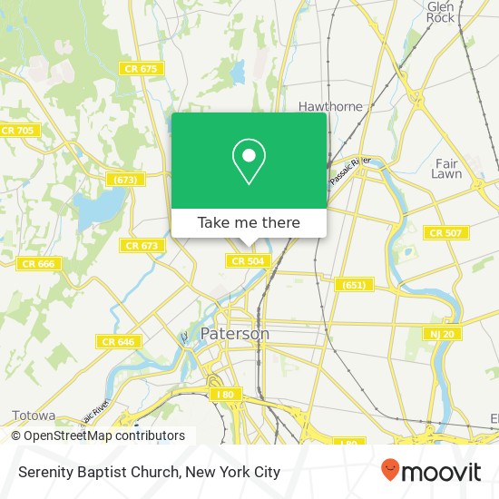 Serenity Baptist Church map