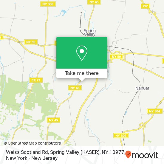 Mapa de Weiss Scotland Rd, Spring Valley (KASER), NY 10977