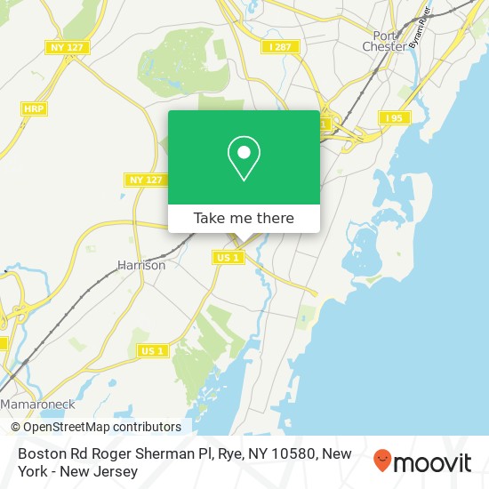 Boston Rd Roger Sherman Pl, Rye, NY 10580 map