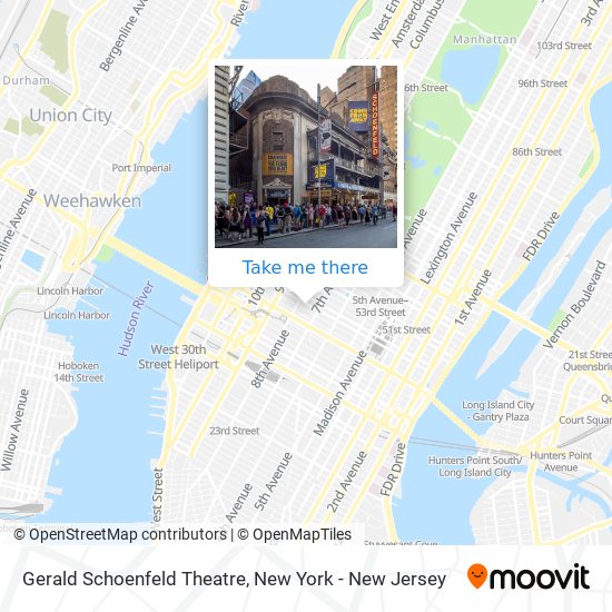 Gerald Schoenfeld Theatre map