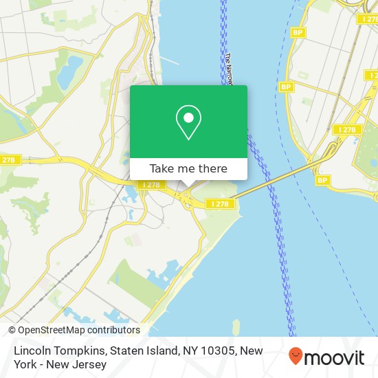 Mapa de Lincoln Tompkins, Staten Island, NY 10305