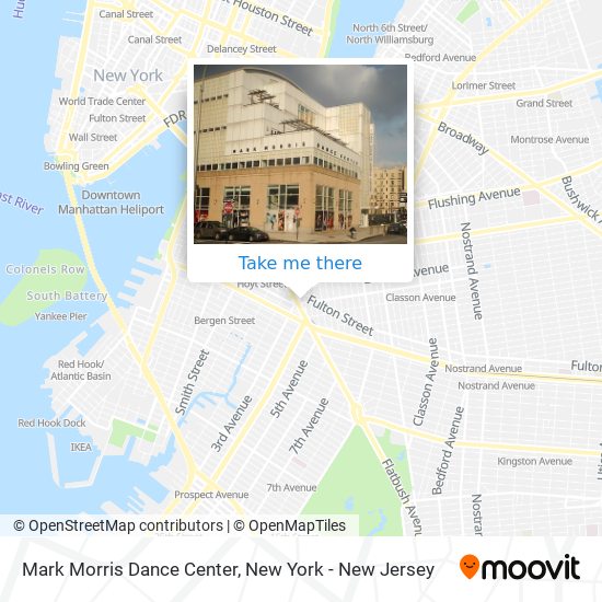 Mapa de Mark Morris Dance Center