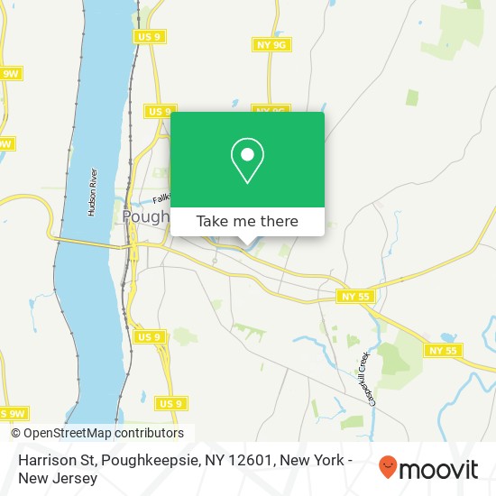 Mapa de Harrison St, Poughkeepsie, NY 12601