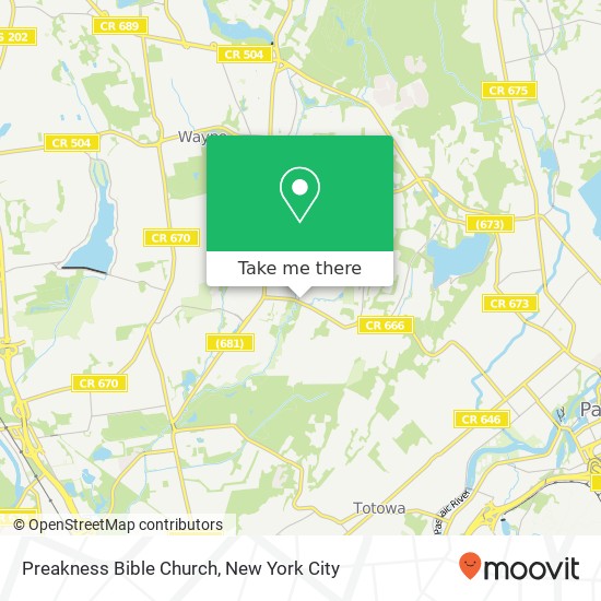 Preakness Bible Church map