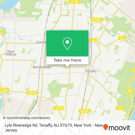 Mapa de Lyle Riveredge Rd, Tenafly, NJ 07670